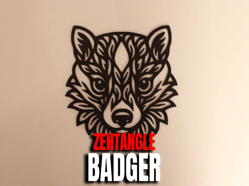 Zentangle Badger | Wall art