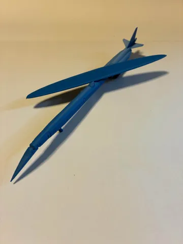 Letrero o emblema decorativo: Articulated Oblique Wing airliner - 1:400 Scale — vista de referencia 3