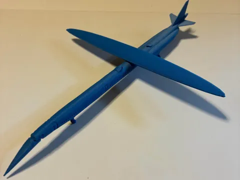 Letrero o emblema decorativo: Articulated Oblique Wing airliner - 1:400 Scale — referencia de MakerWorld