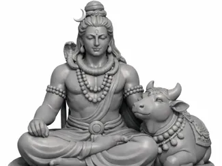 Lord Shiva with Nandi Statue