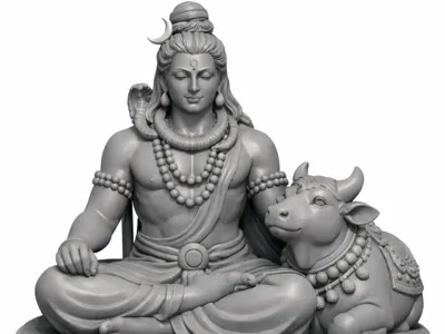 Lord Shiva with Nandi Statue