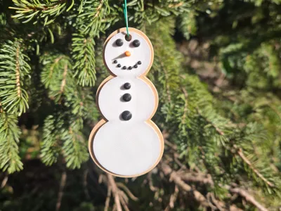 Sugar Cookie Snowman Christmas Ornament
