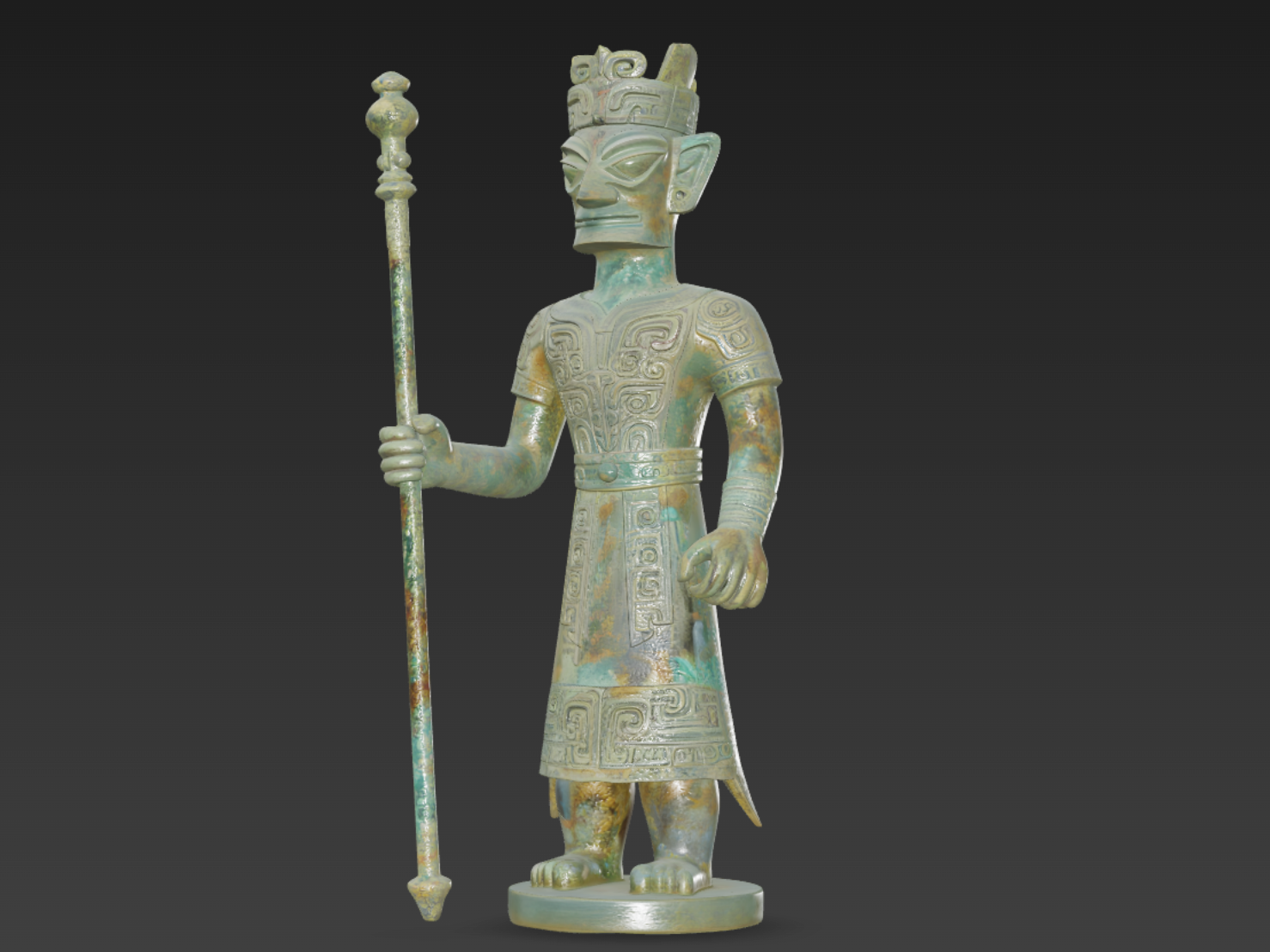 青铜大立人Sanxingdui Bronze Standing Figure