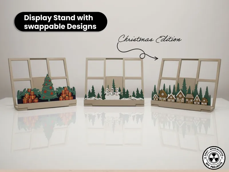 Display Stand with Swappable Designs (NoAMS) 