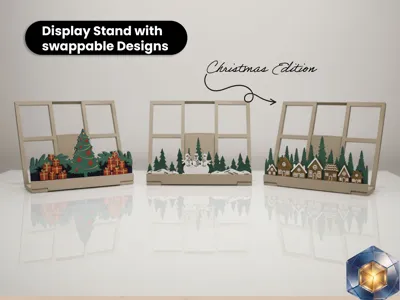 Display Stand with Swappable Designs (NoAMS) 