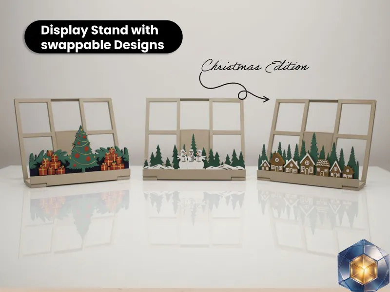 Display Stand with Swappable Designs (NoAMS) 