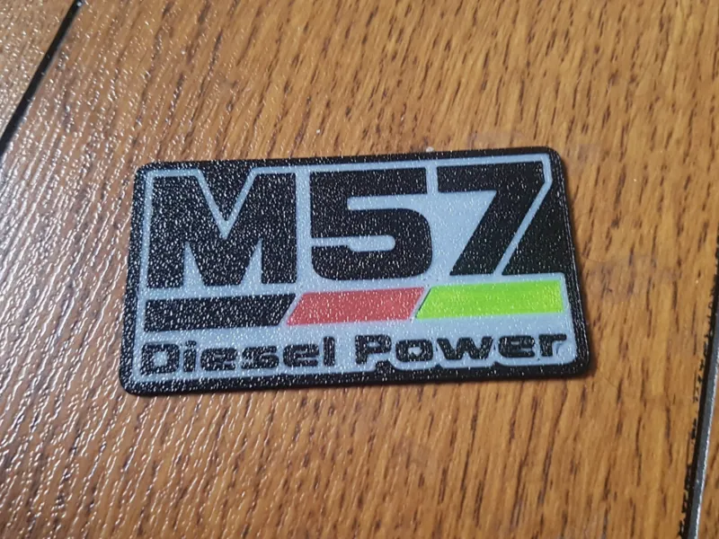 M57 Diesel power plaque 