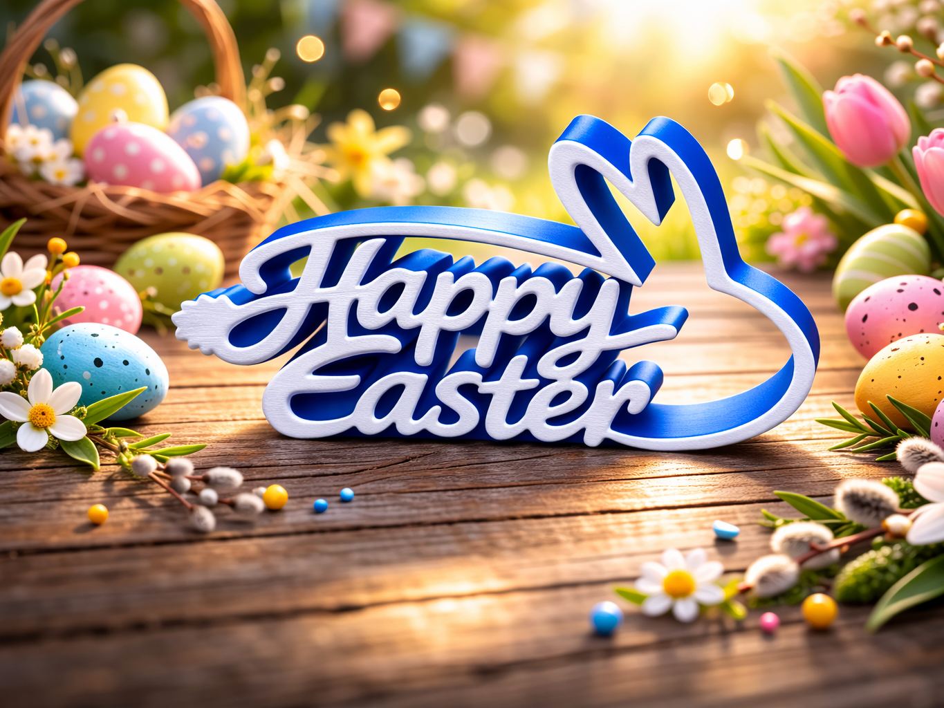 Happy Easter Bunny Sign