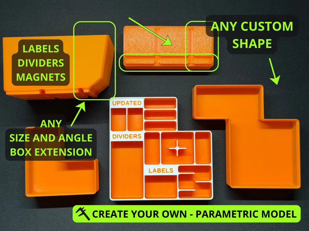 Spacerless - Gridfinity Bin Generator - Free 3D Print Model