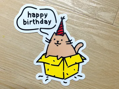 Birthday Card Cat