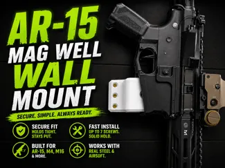 AR, M4 rifle mag wall mount - works with airsoft