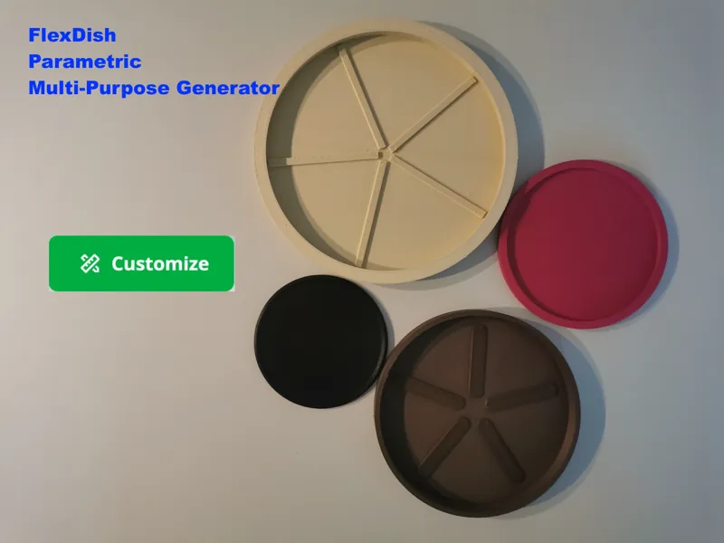 FlexDish - Parametric Multi-Purpose Generator
