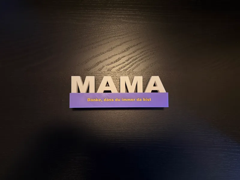 Muttertag Tischaufsteller Mama mit Sockel