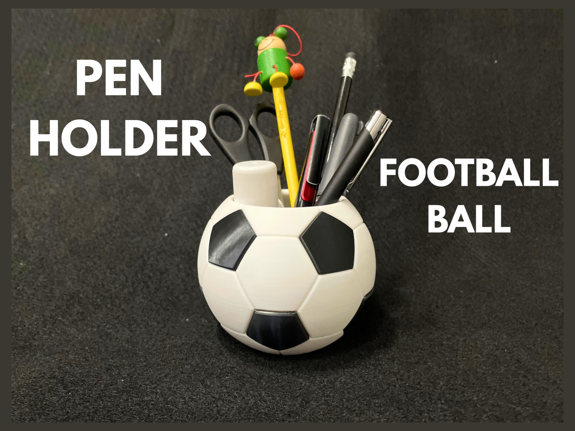 Football Ball Pen Holder | Easy No-AMS Print