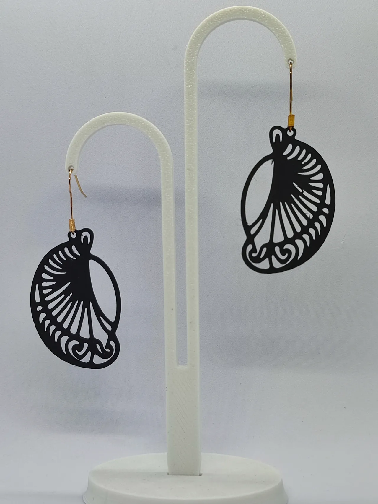 Aretes Concha de Medianoche view 3