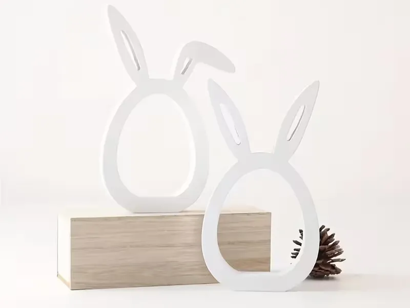 Minimalist Easter Bunny Egg Frame Decor