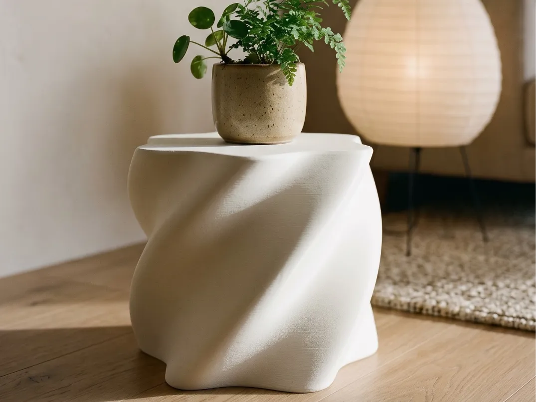 Twisted Wave Side Table, Plant Stand, Pedestal - Free 3D Print Model ...