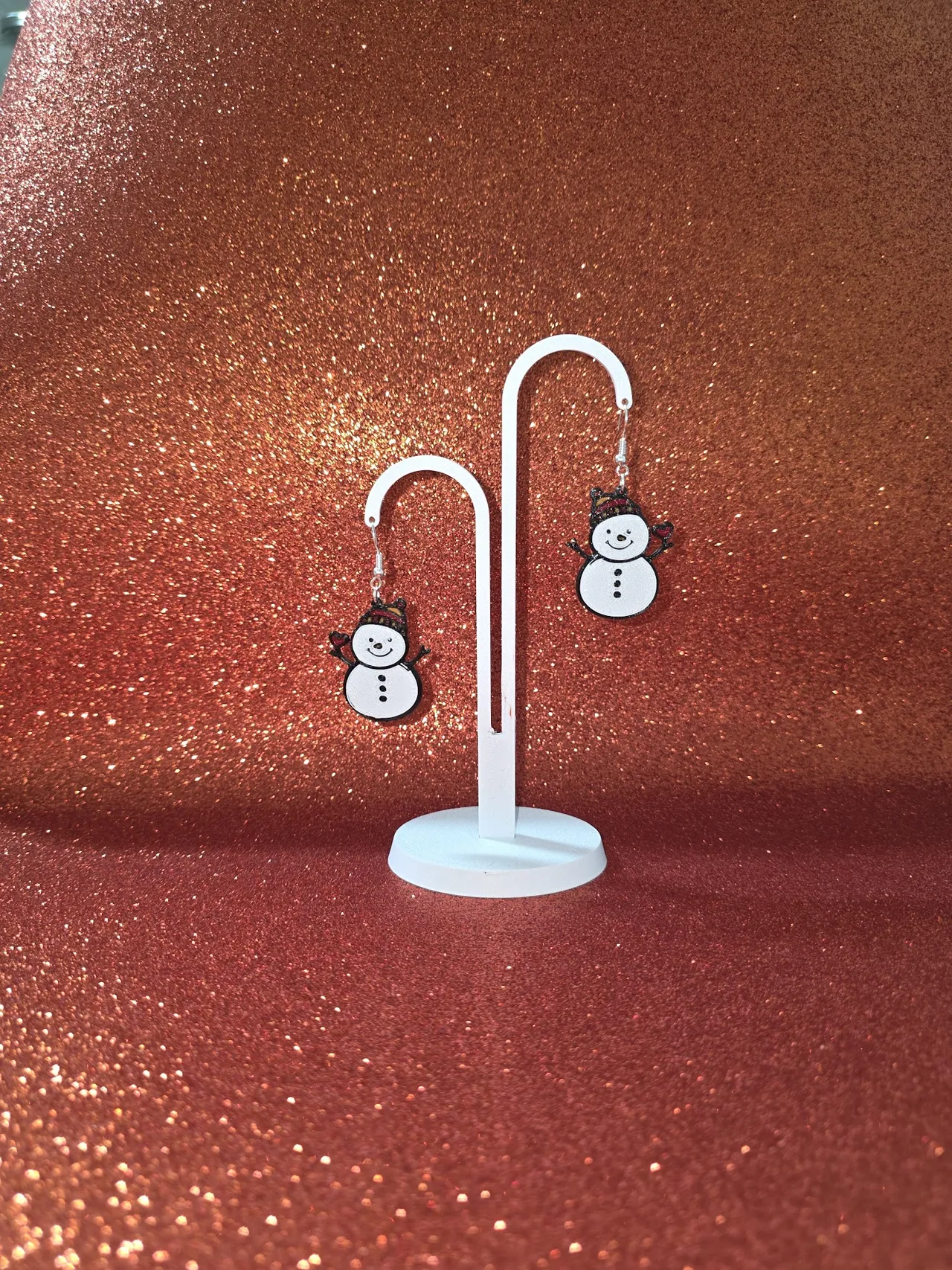 Sweet snowman earrings view 3