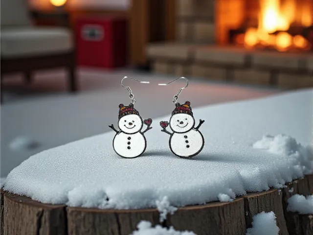 Sweet snowman earrings