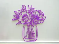 Décoration murale vase fleuri — photo 1