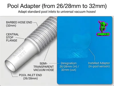 Pool Adapter (from 26-28mm to 32mm)