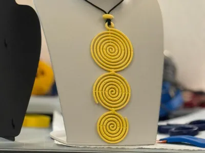 Spiral 3D Pendant Necklace