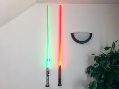 Vertical wall mount for lightsaber
