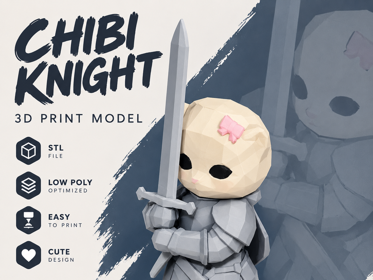 ТРЕНДОВА Chibi Knight – Cute Low Poly Knight - 1