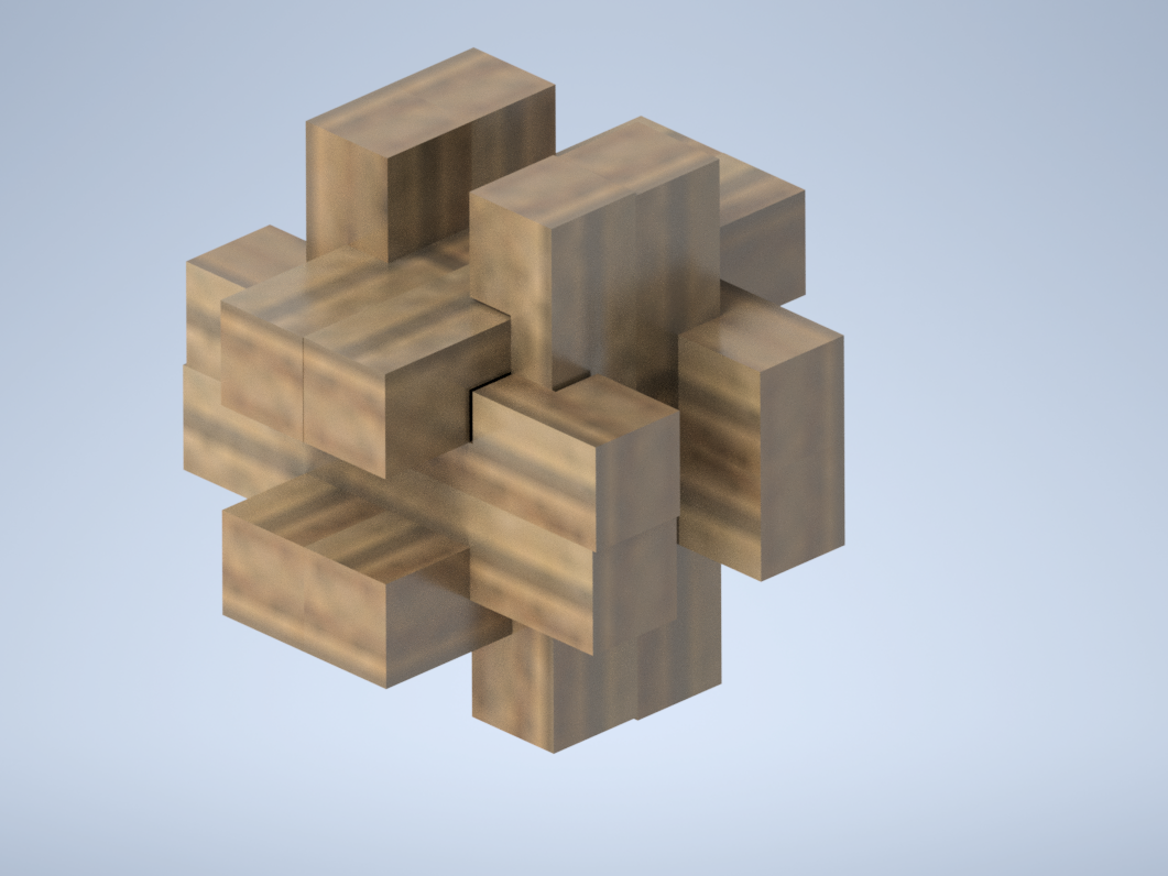 Miniatura 1 do modelo 3D 鲁班锁 （3个）（带拼装讲解）