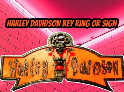 Harley Davidson Keyring and sign