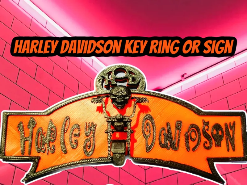 Harley Davidson Keyring and sign