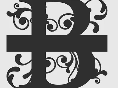Monogram B add text to customize 