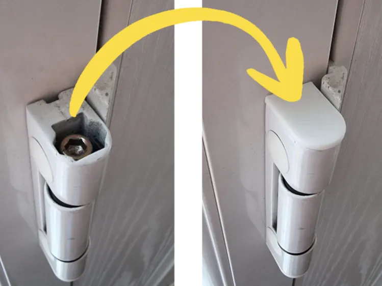 Butt Hinge Top Cap / Cover - uPVC, Composite Door