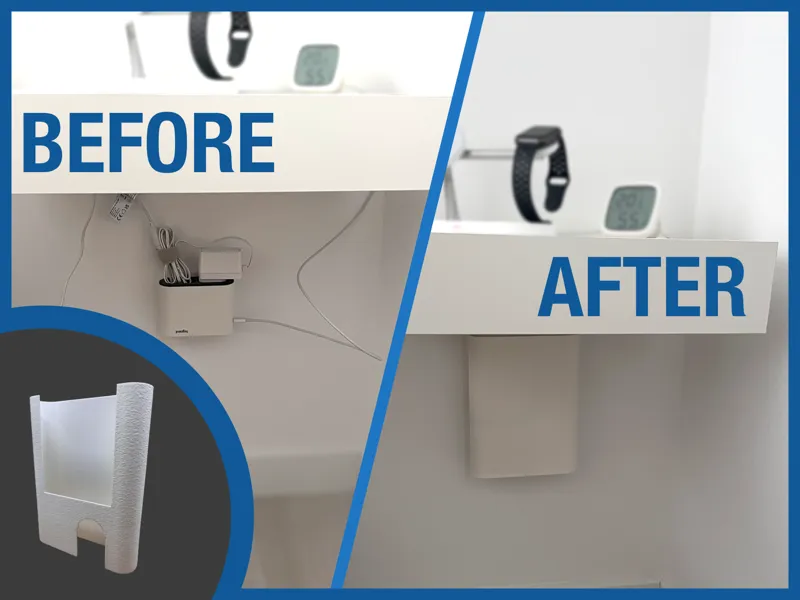Cable organizer for Legrand Extra Flat Power Strip
