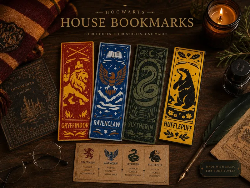 Hogwarts House Bookmarks Collection