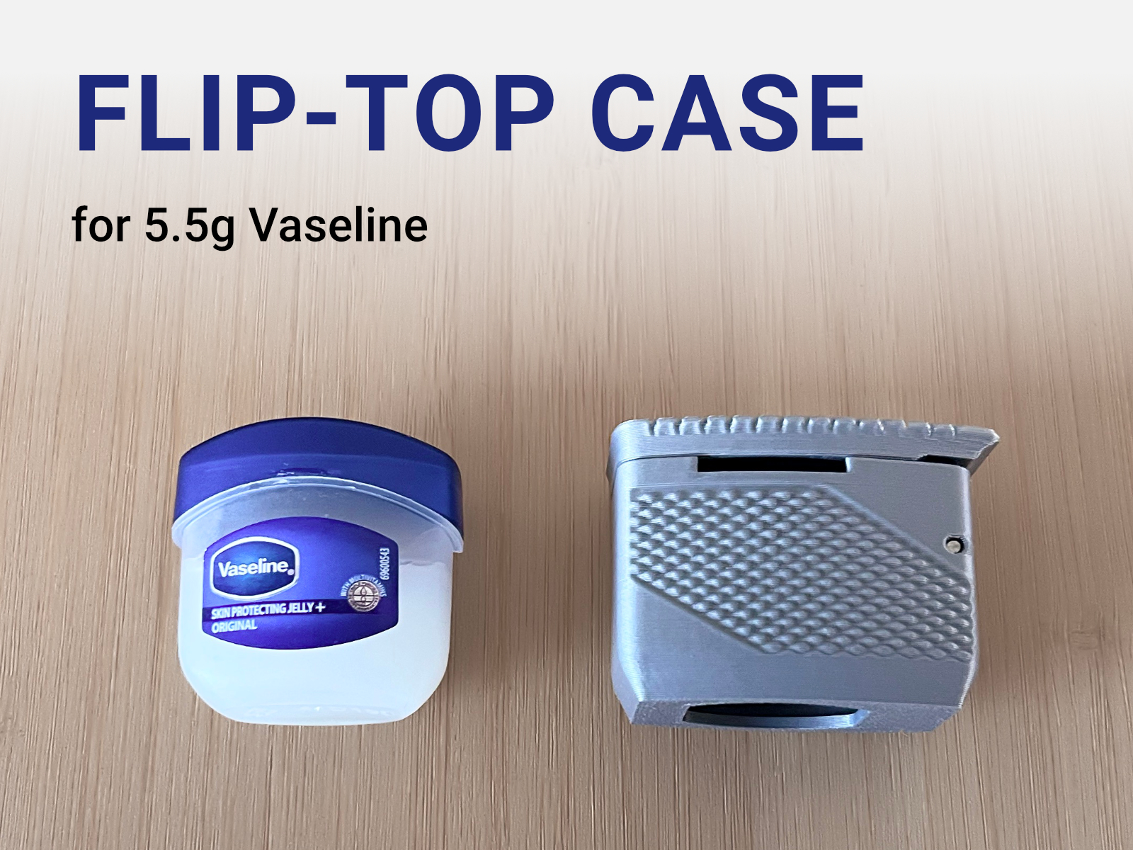 EDC flip-top case for 5.5g vaseline jelly