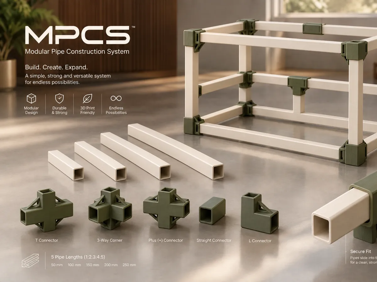 Systen File Check R MPCS – Modular Pipe Construction System - Free 3D Print Model - MakerWorld