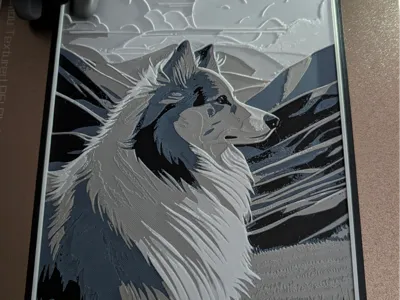 Shetland Sheepdog Hueforge - faster print