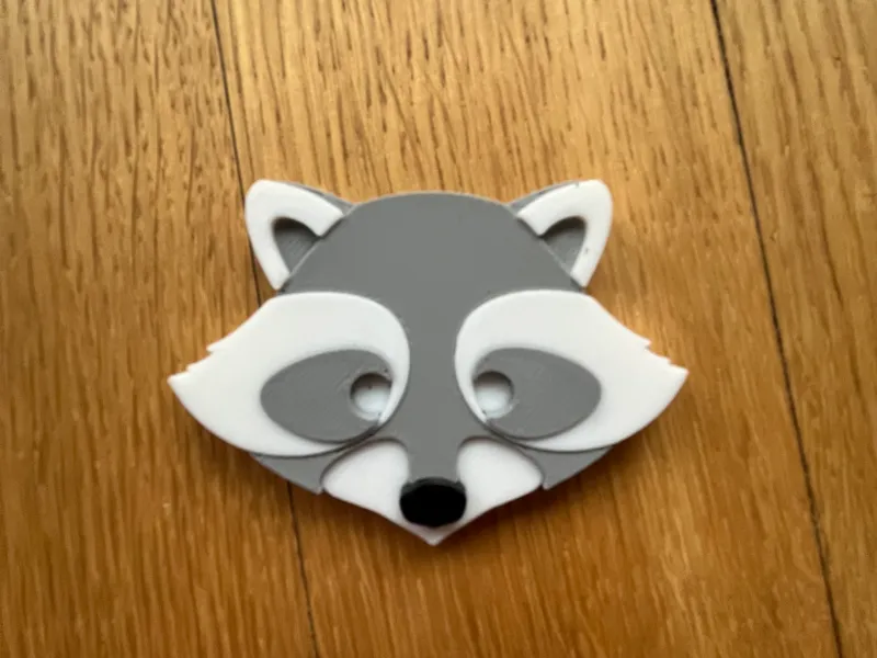 cool looking racoon head