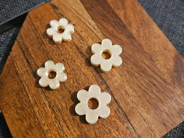 pampille fleur 6 pétales boucle d'oreille