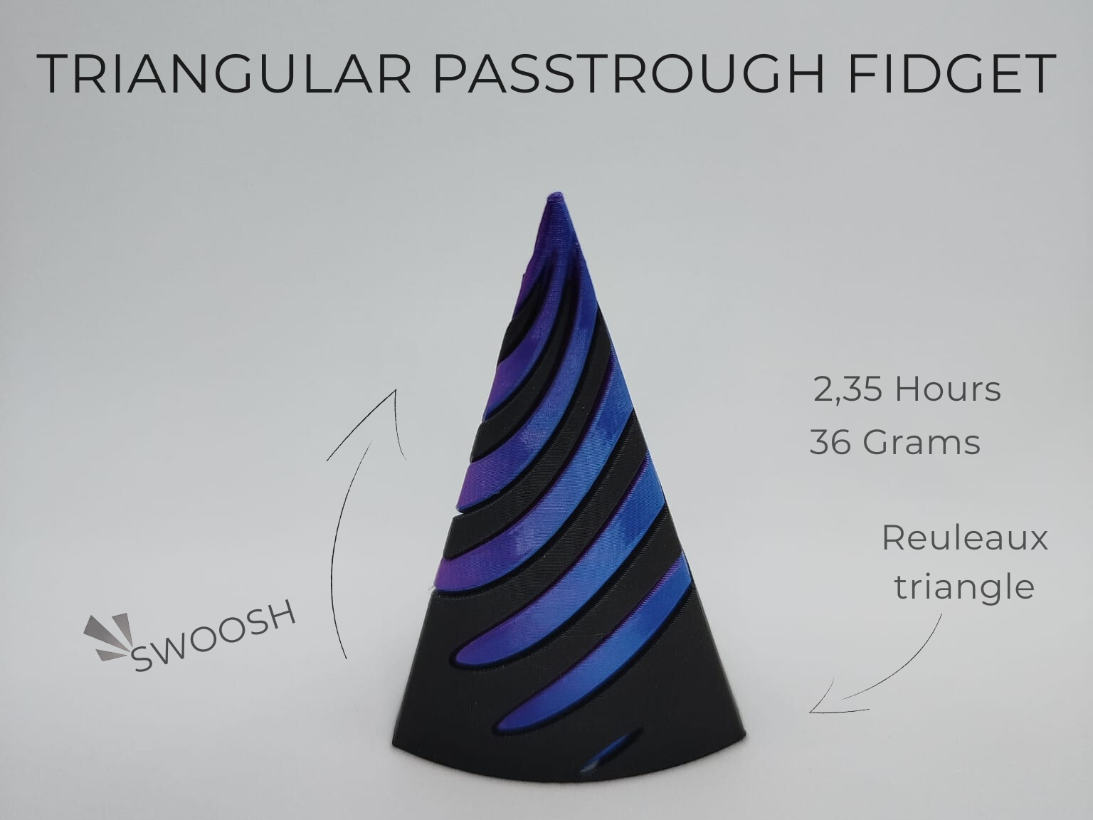 Triangular passtrought fidget