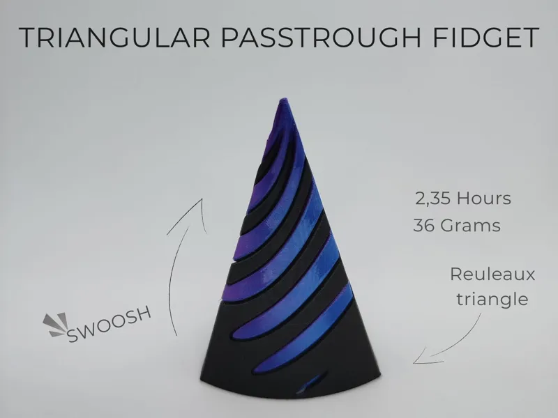 Triangular passtrought fidget