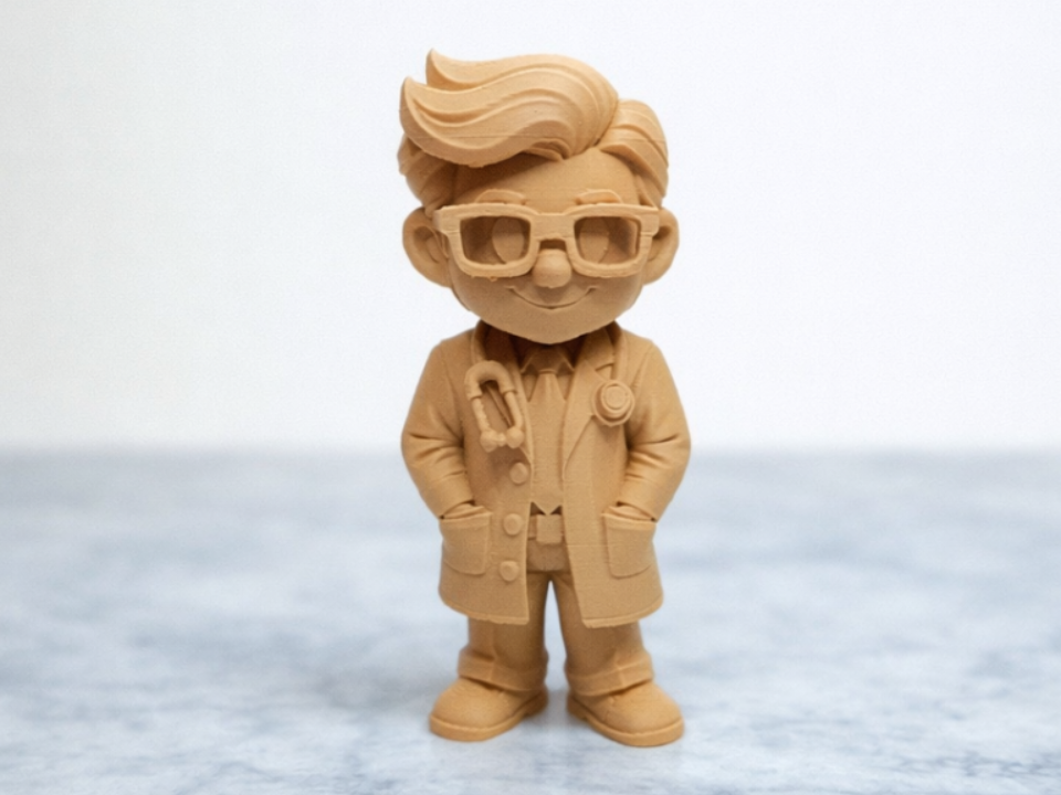 Charmanter Arzt mit Brille als Sammelfigur