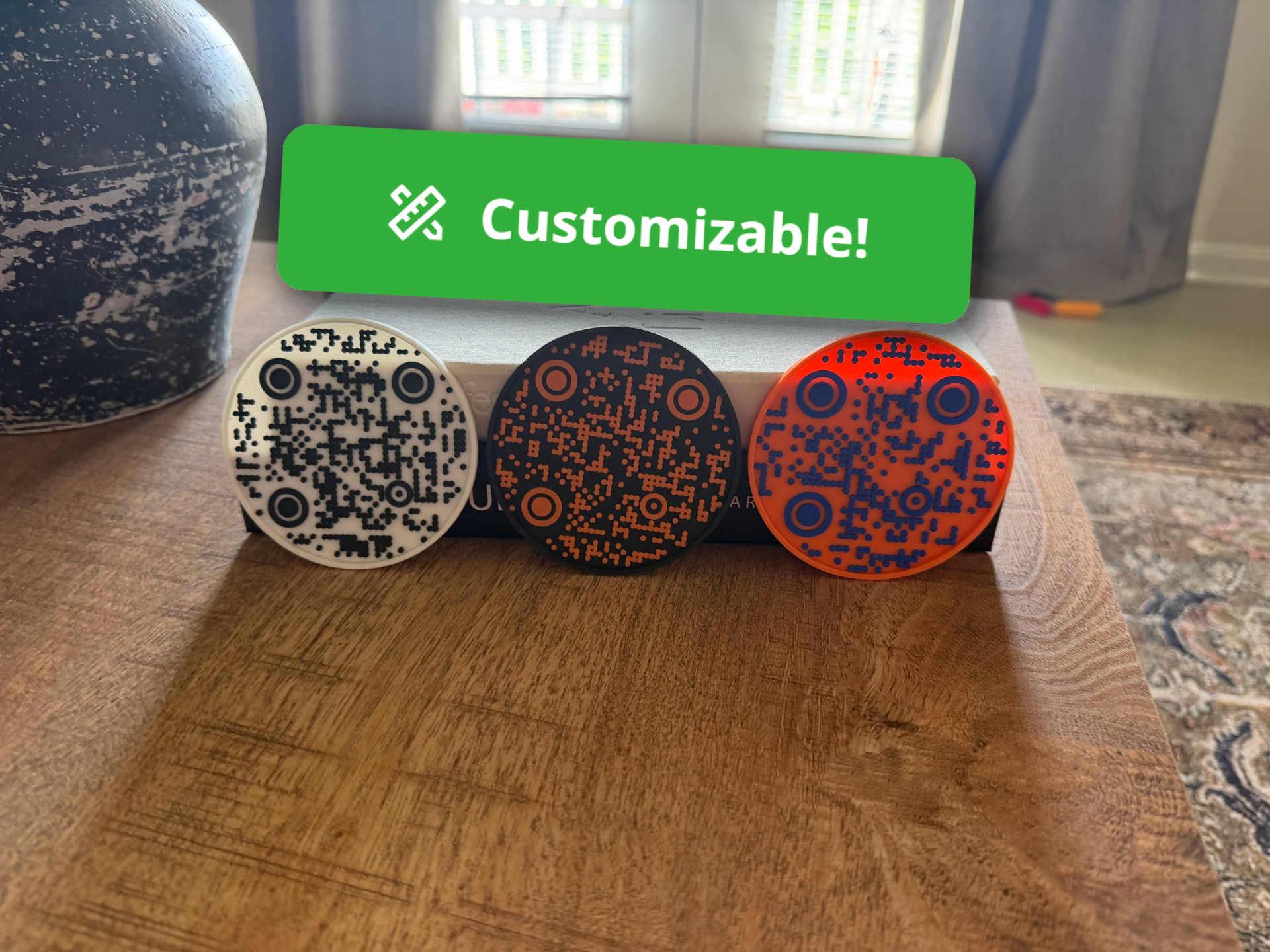 Sip & Scan – QR Code Coaster (Parametric)