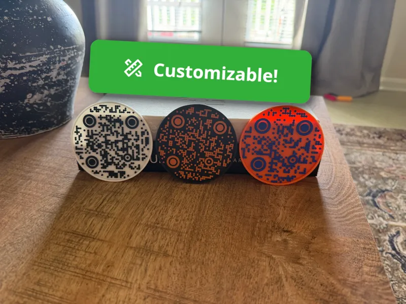 Sip & Scan – QR Code Coaster (Parametric)