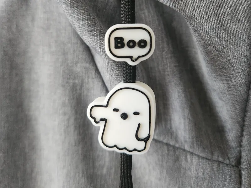 Ghost Hoodie Drawstring Beads