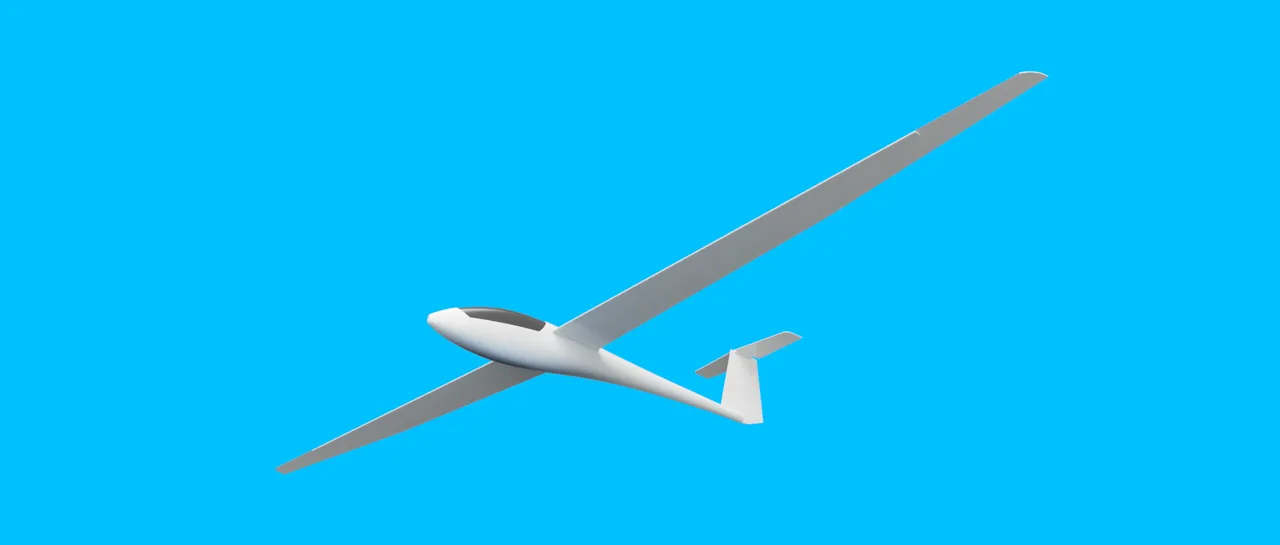 ASW20 Sailplane (micro glider - flyable) view 3