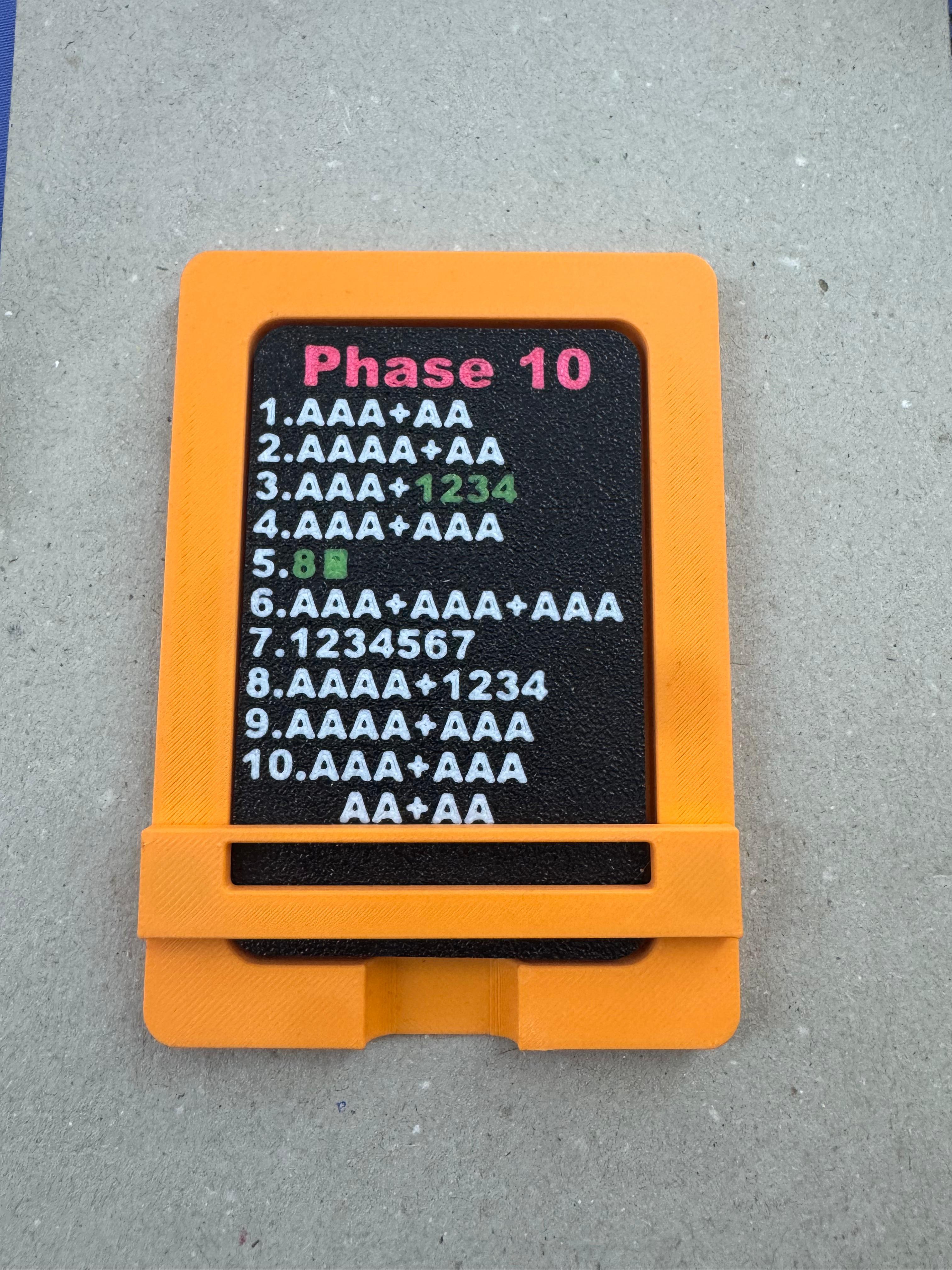 Miniatura 2 do modelo 3D Phase 10 Kartenhalter und Phasenkarten