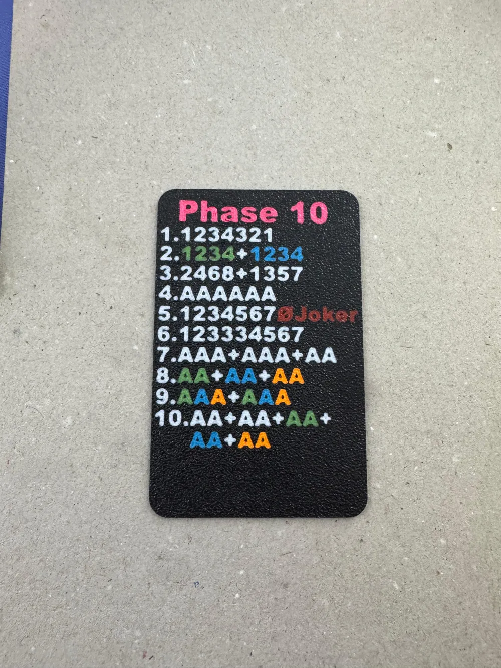 Phase 10 Sticker Phase 10 Card Holder and Phase Cards - Free 3D Print Model - MakerWorld