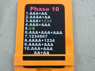 Phase 10 Kartenhalter und Phasenkarten